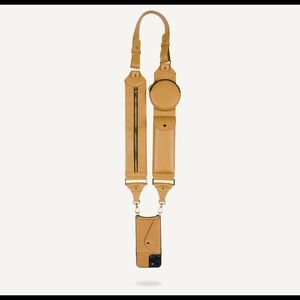 Bandolier side-slot crossbody + iphone 13 Pro case + extra Pouches